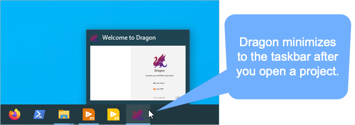 dragon-welcome-minimize-to-taskbar